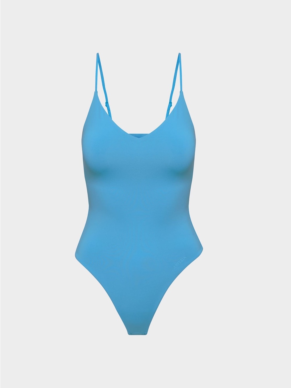 Aritzia Babaton Original Contour V Neck Bodysuit Tank Top Cami Splash Blue